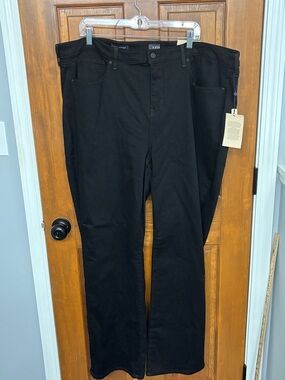 NYDJ Women’s Relaxed Fit Black Boot Cut Jeans – Classic Stretch Size 24 NWT